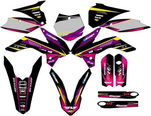 Vista 14 de Kit de base de gráficos Senge SX 105 Surge Black Senge 2013-2014 compatible con KTM