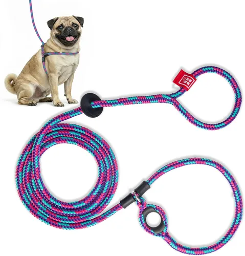 Vista 28 de Harness Lead Juego de arnés y correa para perro sin tirones, arnés antitirones para todas las razas y tamaños, diseño de cuerda acolchada de una
