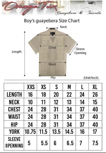 Vista 6 de Camisa cubana de manga corta para niños, guayabera, boda, playa, bautizo
