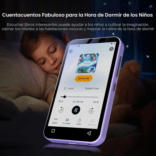 Vista 4 de TIMMKOO Reproductor MP3 para niños de 80 GB con Bluetooth, controles parentales, Spotify preinstalado, Spotify Kids, audible, reproductor de música