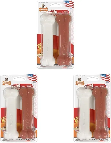 Vista 26 de Nylabone Power Chew Juguete masticable duradero con sabor, para perros extrapequeños, para masticadores agresivos, indestructibles, sabor tocino