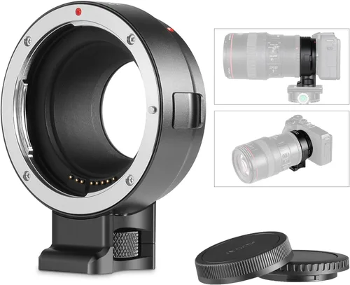 Vista 10 de NEEWER Adaptador de montaje EF a EOS R, lente EF/EF-S a cámara de montaje RF, anillo convertidor de enfoque automático compatible con Canon EOS R Ra
