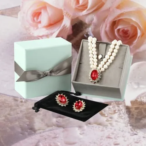 Vista 6 de Sisslia Juego de joyas de perlas para el día de San Valentín, collar de perlas de agua dulce, conjuntos de joyas para mujer, cadena en capas, collar
