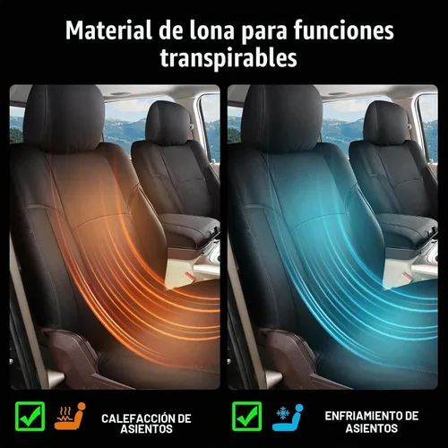 Vista 4 de Coverado Chevy Silverado - Juego completo de fundas de asiento de lona impermeables, apto para Silverado GMC Sierra 2007-2013 y 2019-2025 1500 Negro