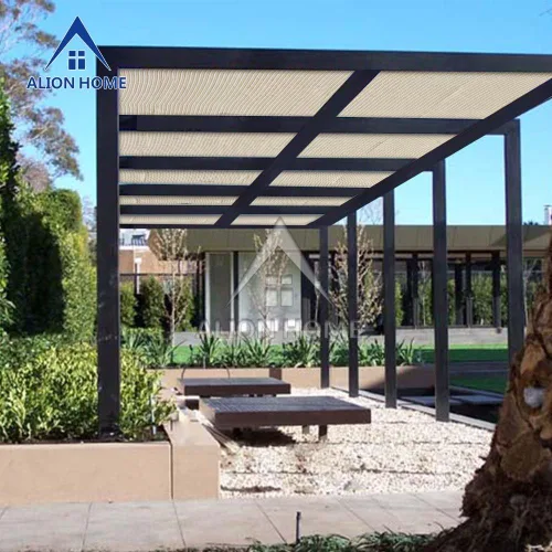 Vista 2 de Alion Home© Lock-Stitch - Tela de punto con protección solar UV, pantalla de cubierta de patio, color beige (10 x 26 pies)