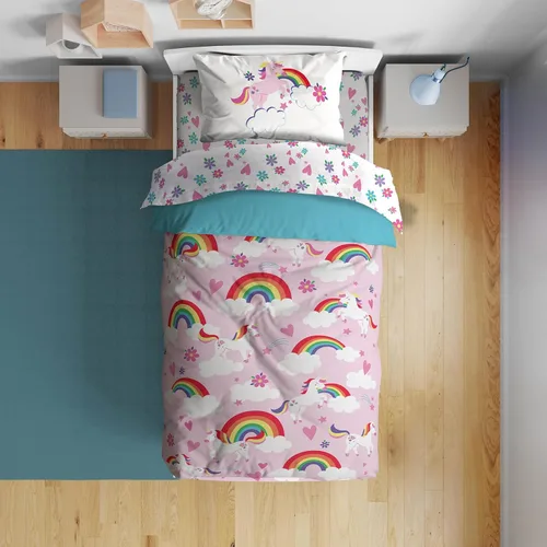 Vista 11 de Juego de edredón para niños Sunny Side Up incluye sábanas y fundas de almohada - Juego de cama suave y acogedor para una decoración elegante