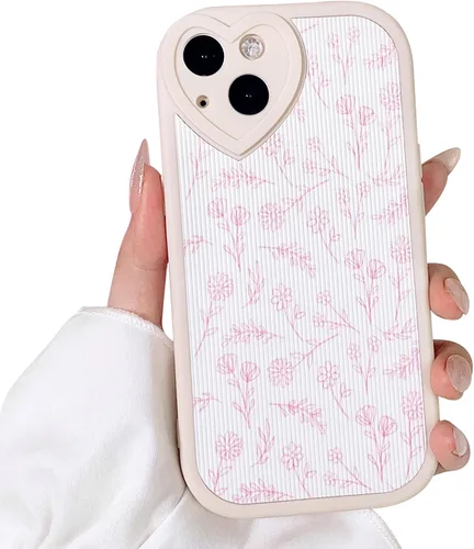 Vista 7 de Lovmooful Funda para iPhone 13 con diseño de oso lindo floral con lente de flor (Bear Flower)