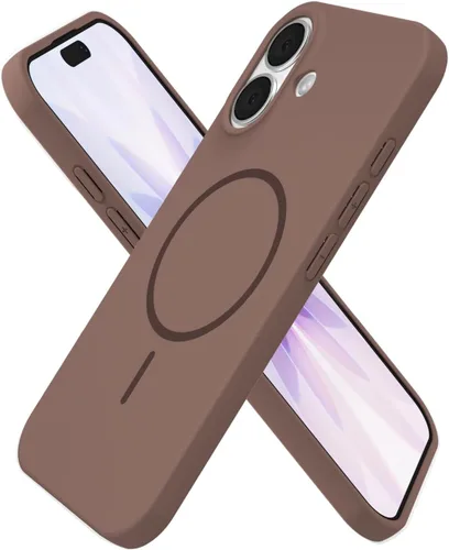 Vista 222 de Oakxco Funda de Silicona Mag Safe para iPhone 12 Pro Max, Funda Magnética Delgada y Fina Compatible con Carga Inalámbrica MagSafe, Bonita Funda
