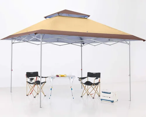Vista 8 de ABCCANOPY - Tienda de campaña con toldo de 10 x 10 con 4 paredes laterales extraíbles y bolsa enrollable, 4 bolsas de peso y red de 10 pies y media