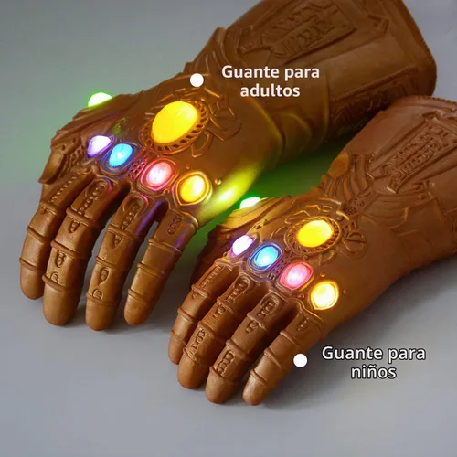 Vista 5 de Guante de mano de látex con luz LED regalo para Halloween y cosplay dorado