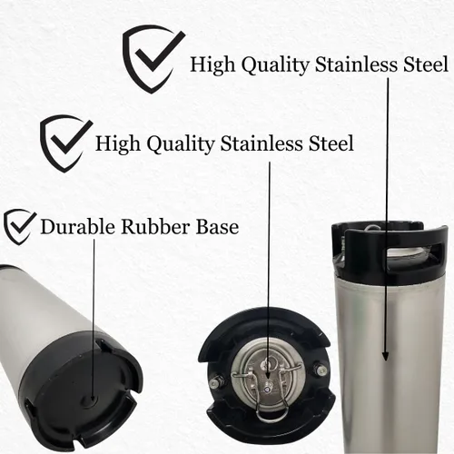 Vista 2 de RockRose Pulverizador de 3 Galones de Acero Inoxidable Tanque Presurizado Cilíndrico - Pulverizador Industrial Solución de Alta Eficiencia Operación