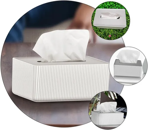 Vista 5 de Contenedor de almacenamiento de servilletas de papel corrugado para oficina en casa, 1 ud