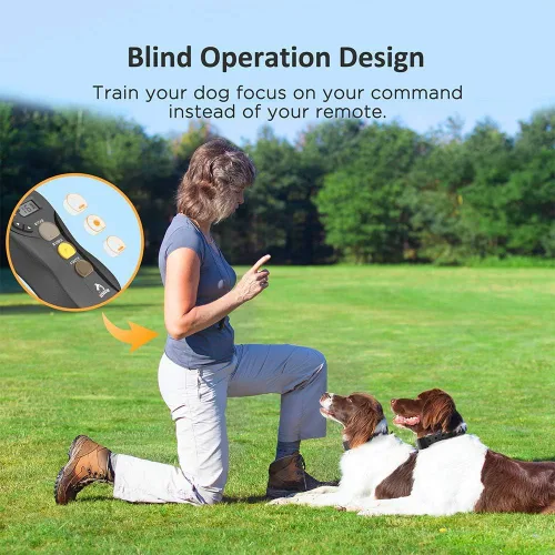 Vista 6 de PATPET Collar de entrenamiento para perros grandes – IPX7 impermeable E collar para perros con pitido, vibración y modos estáticos
