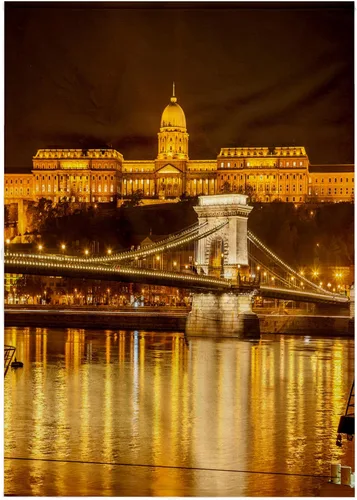 Vista 8 de 3dRose Buda Castle. Chain Bridge. Danube River. Budapest. Hungary. 15x22 Hand Towel