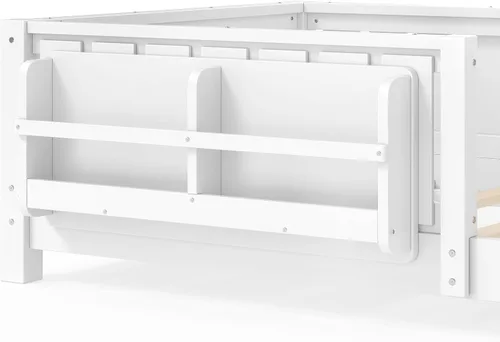 Vista 5 de Bellemave Cama Montessori blanca con valla y listones