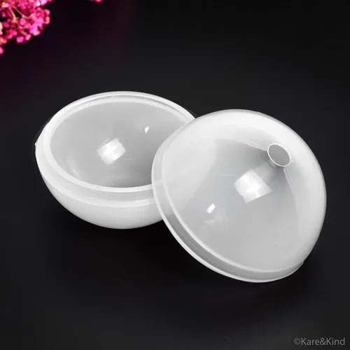 Vista 5 de Moldes epoxi de arcilla polimérica/resina – Juego de 2 formas de silicona – Cubo/Esfera – Crea tus propios objetos transparentes u opacos – Fácil
