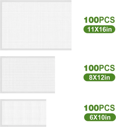 Vista 2 de Moretoes 300 bolsas selladoras al vacío, 100 tamaño galón de 11" x 16" y 100 tamaño cuarto de 8" x 12" y 100 tamaño pinta de 6" x 10", sin BPA