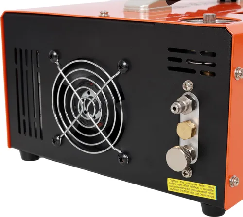 Vista 8 de Compresor de aire PCP, compresor de pistola de aire PCP portátil de 4500PSI con convertidor integrado, parada automática DC12V/AC120V Bomba