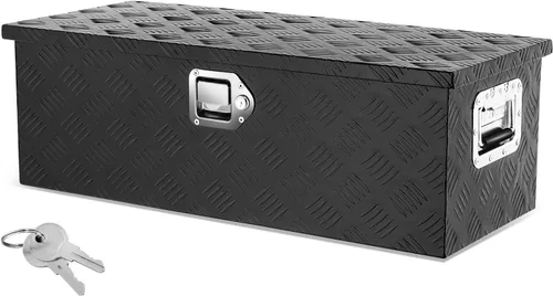 Vista 12 de Caja de herramientas de placa de diamante de aluminio resistente para cama de camioneta pickup, remolque RV, caja de herramientas impermeable