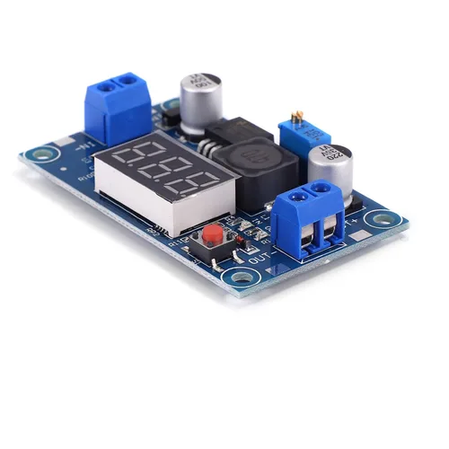 Vista 2 de Teyleten Robot LM2596S LM2596 con pantalla LED Voltímetro Buck Convertidor DC-DC 4.0-40V a 1.25-37V 2A Voltaje Ajustable Módulo de fuente