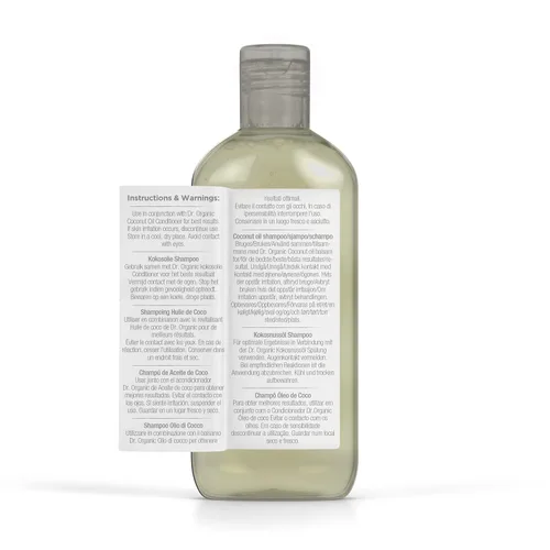 Vista 3 de Organic Doctor Champú de aceite de coco virgen orgánico, 9 onzas líquidas