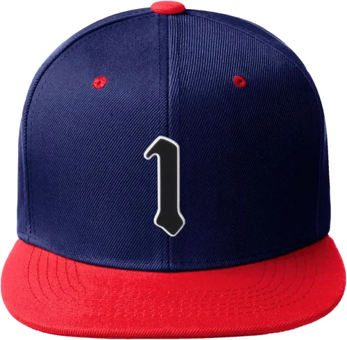 Vista 155 de Daxton Gorra clásica con visera de billete plano con letras del alfabeto inglés antiguo de la A a la Z