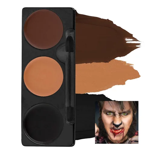 Vista 12 de Mehron - Paleta de maquillaje tricolor para Halloween, talla única