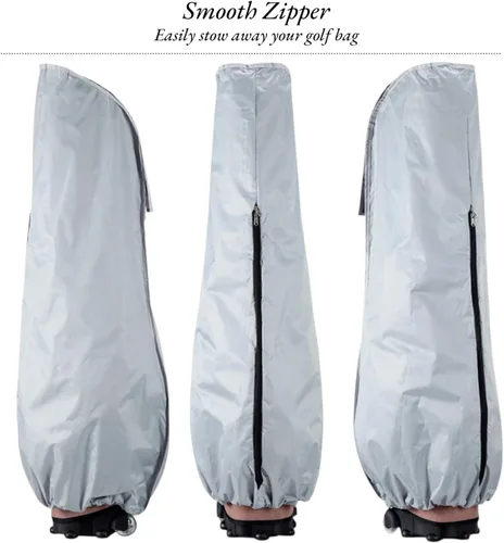Vista 9 de Funda de lluvia para bolsa de golf, duradera, a prueba de polvo, equipo impermeable para viajes, bolsa de golf, capucha de lluvia de 50.4 pulgadas