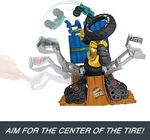 Vista 3 de Hot Wheels Monster Trucks Arena Smashers Mega-Wrex vs. Crushzilla Takedown