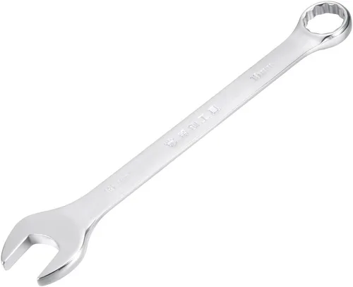 Vista 13 de uxcell Llave combinada métrica de extremo abierto, caja de 0.630 in, 12 puntos, acabado cromado, Cr-V