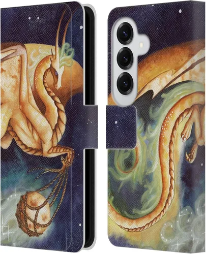 Vista 150 de Head Case Designs Officially Licensed Carla Morrow Galactic Entrancement Dragons Leather Wallet Case Compatible with Samsung Galaxy A07 4G