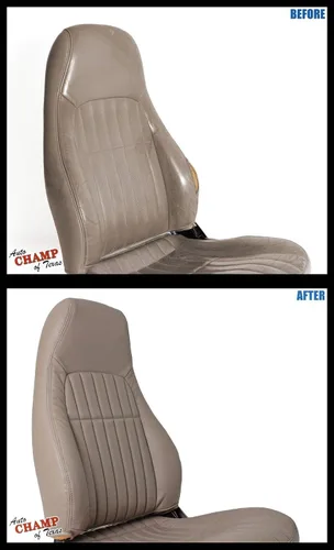 Vista 7 de 1997-1999 Chevy Camaro SS RS Z28 - Funda de asiento de cuero para el lado del conductor, color gris