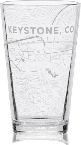 Vista 11 de ASPEN COLORADO - Vaso de pinta grabado Gran idea de regalo de mapa de topografía de montaña de estación de esquí