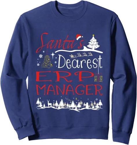 Vista 6 de ERP Manager Xmas Job Cute Christmas Sweatshirt
