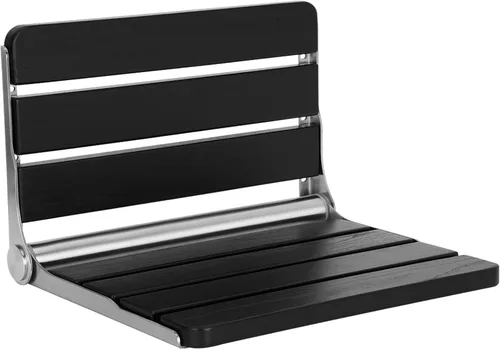 Vista 8 de Asiento de ducha de montaje en pared de 18", banco de ducha de montaje en pared para interior de ducha, asiento de ducha plegable, asientos de ducha
