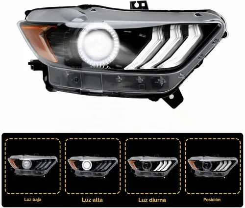 Vista 3 de Faros delanteros LED para Ford Mustang modelo HID/Xenon 2015