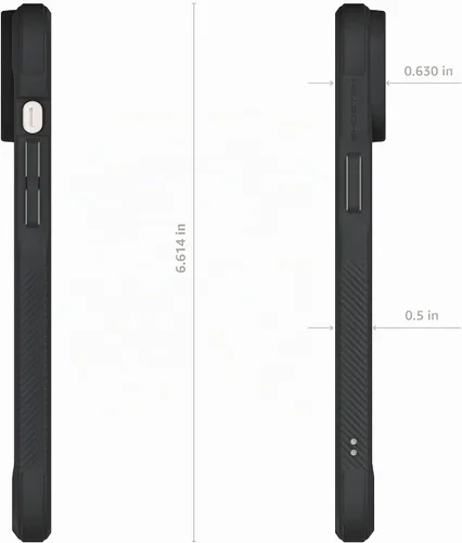 Vista 8 de Ghostek Covert Clear - Funda transparente para iPhone 15 Plus, silicona a prueba de golpes, compatible con accesorios Apple MagSafe, funda Negro