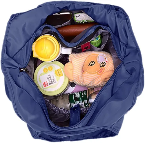 Vista 3 de Bolso de hombro de nylon grande de las mujeres bolso de viaje impermeable bolso de compras multifunción