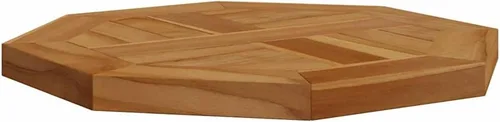 Vista 9 de vidaXL Table Top 15.7"x15.7"x1" Octagonal Solid Wood Teak