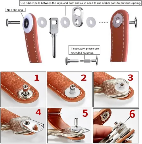 Vista 5 de Llavero compacto - Elegante y práctico organizador de llaves de bolsillo con mecanismo de bloqueo seguro. (negro)