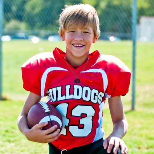Vista 5 de Collar con número para niño de 0 a 99 atletas con número de jersey, cadena de acero inoxidable de 22 + 2 pulgadas, dije de número personalizado