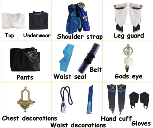 Vista 5 de Tkieio Scaramouche - Disfraz de cosplay de Kunikuzushi, uniforme de juego de rol, conjunto completo para Halloween