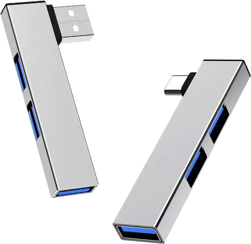 Vista 8 de Concentrador USB, concentrador USB de 3 puertos con puerto USB 2.0 y puerto USB 3.0, divisor USB, extensor USB para laptop, PC, unidad flash, disco