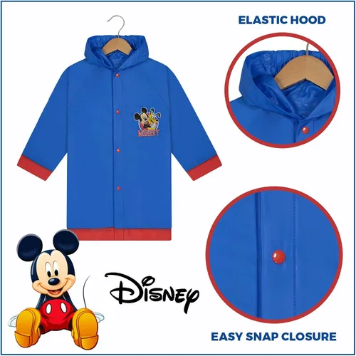 Vista 4 de Disney Mickey Mouse - Chaqueta impermeable con capucha para niños, 2 estilos, edades de 2 a 8 años