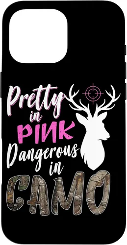 Vista 19 de Funny Pink Camo Hunting Graphic Women Deer Buck Hunters Case for iPhone 17