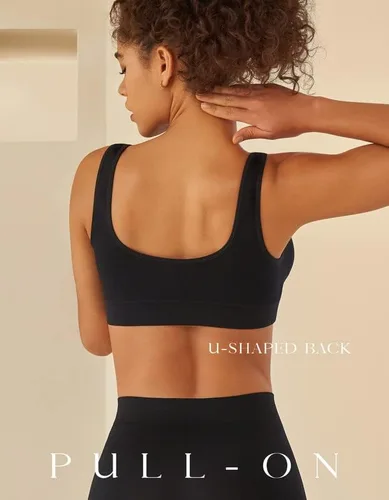 Vista 3 de Sujetadores deportivos para mujer, brasier deportivo elástico sin costuras para yoga, paquete de 3