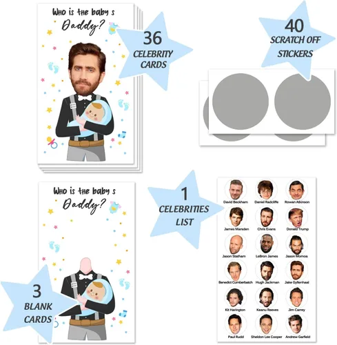 Vista 2 de Divertidas tarjetas de juego para rascar para baby shower, boletos de lotería para rascar para rifa, excelentes ideas de juegos rompehielos