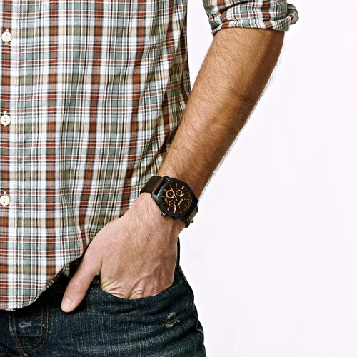 Vista 4 de Fossil Machine - Reloj cronógrafo de cuarzo con caja de acero inoxidable para hombre