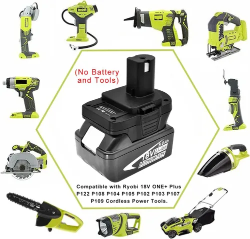 Vista 7 de Adaptador para batería Makita de 18 V a baterías Roybi de 18 V, compatible con Makita 18V BL1860B BL1850 BL1830 BL1815 LXT batería uso para Ryobi 18