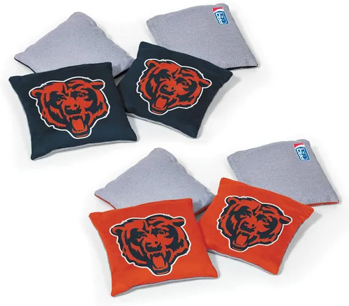 Vista 35 de Wild Sports - Bolsas de frijoles de doble cara de fútbol americano profesional de la NFL, 8 unidades, bolsas de lanzamiento de primera calidad